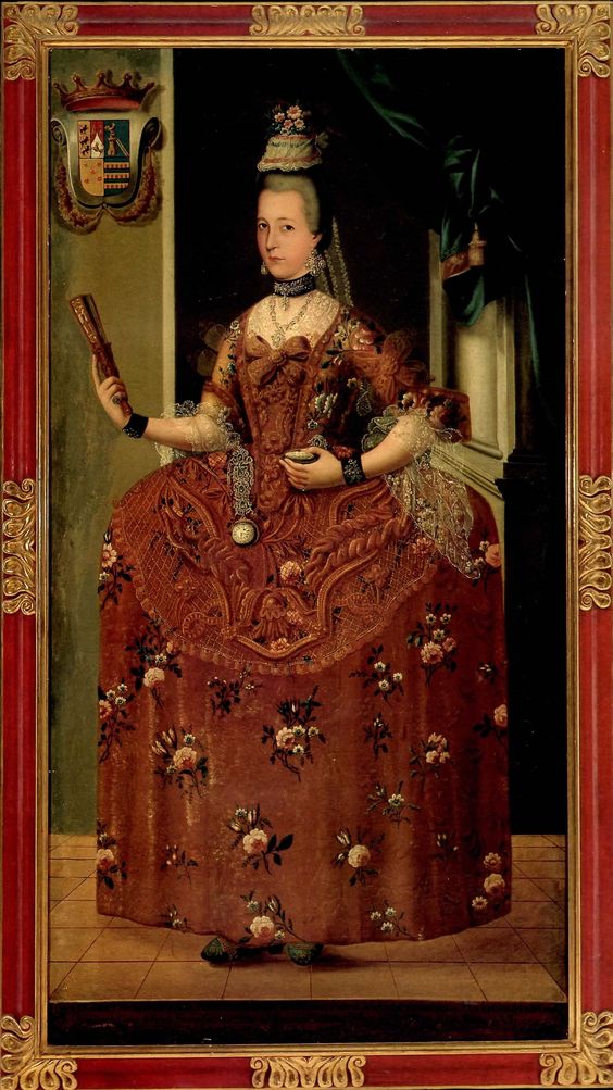 Anónimo, Retrato de doña Juana Leandra Gómez de Parada y Fonseca Enríquez Gallo de Pardiñas y Núñez de Villavicencio de Ovando, óleo sobre tela, 189 x 99 cm., ca. 1770-85, .jpeg Anonimo Retrato dona Juana Leandra Gomez de Parada Fonseca