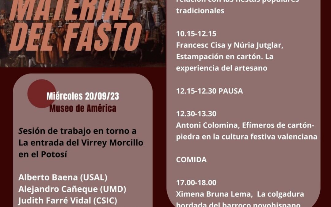 Workshop Cultura visual y material del Fasto
